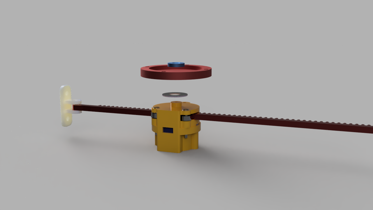 Linear actuator with the cheap 28BYJ-48 Steppermotor for litle cabinet doors