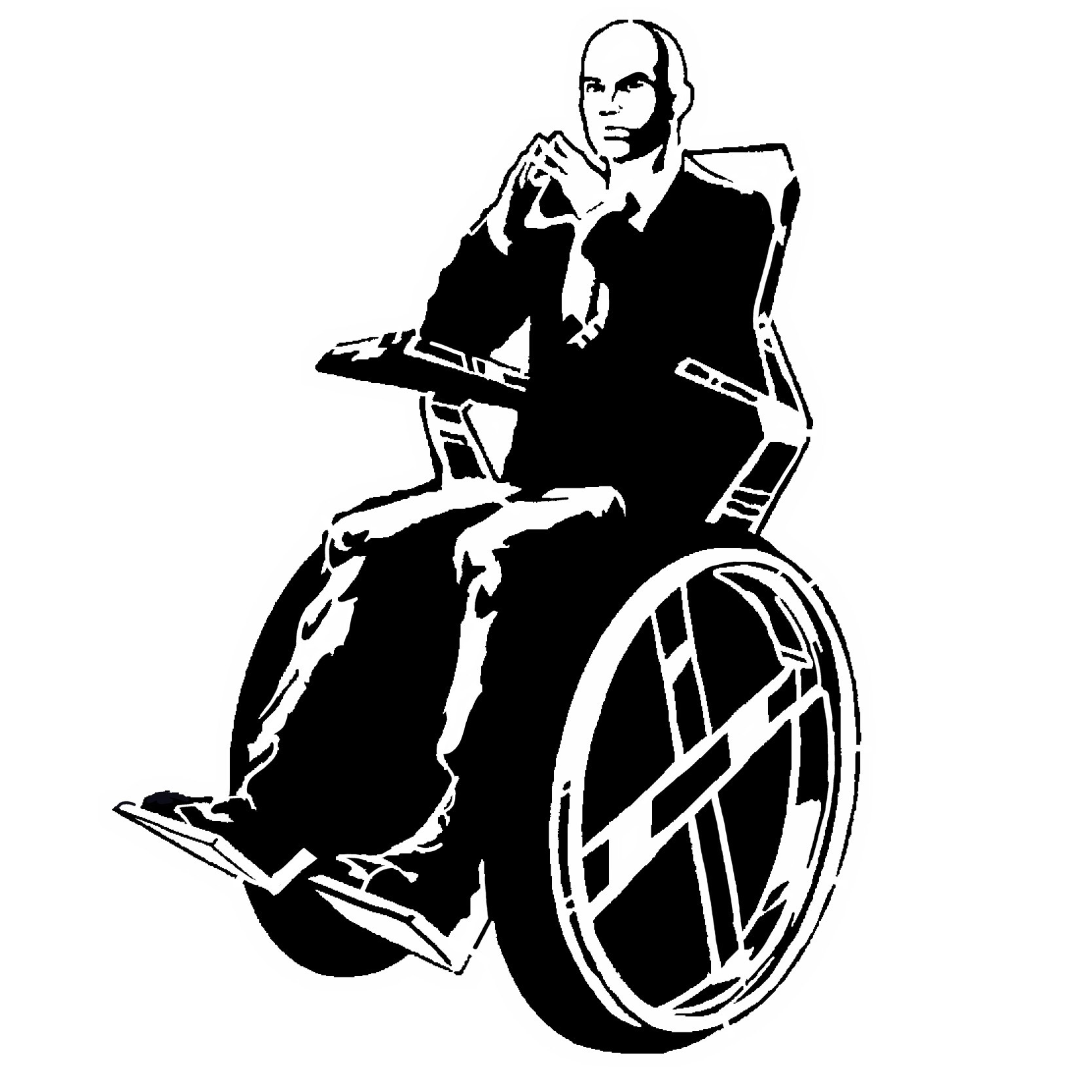 Professor Charles Xavier stencil