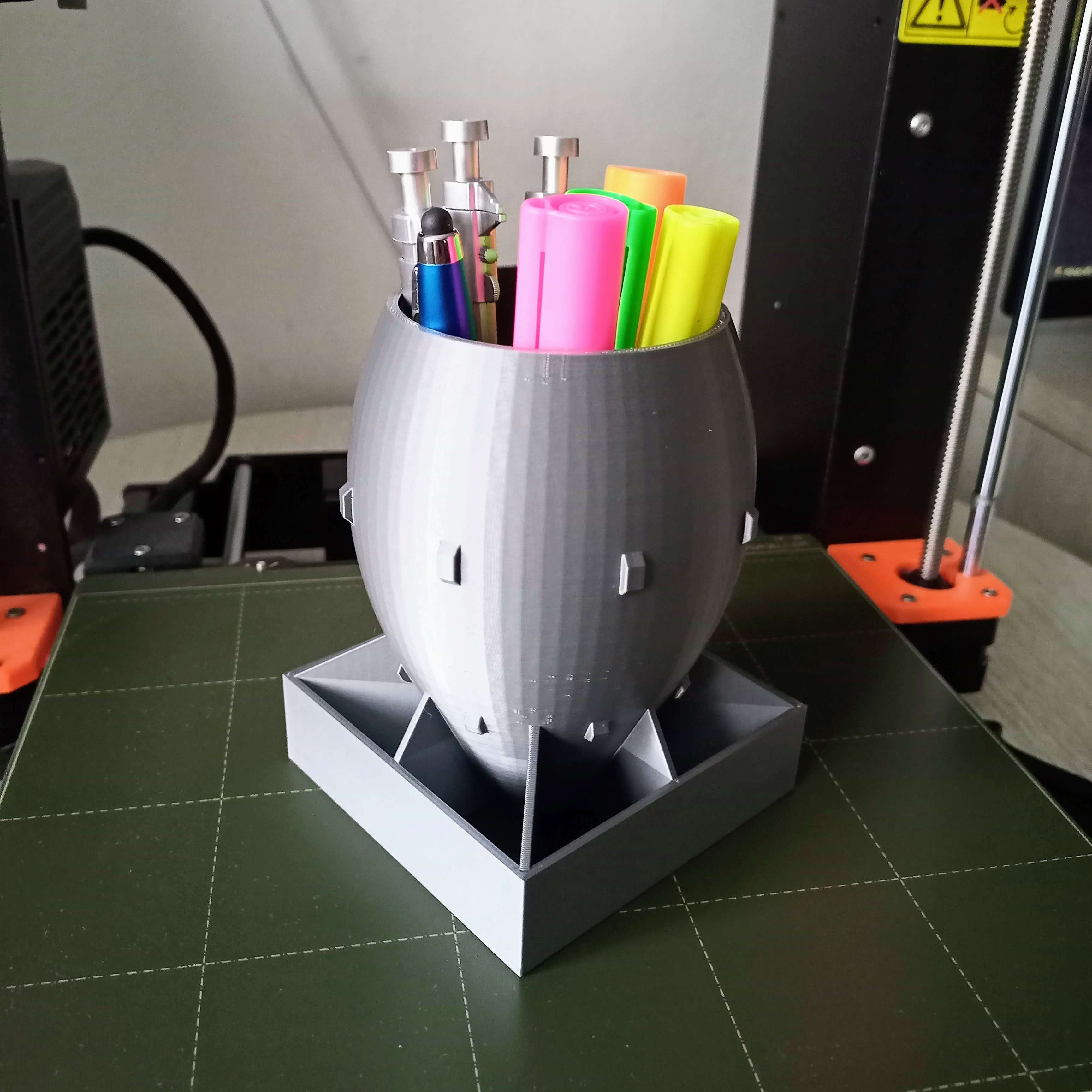 Fat man nuke pen cup