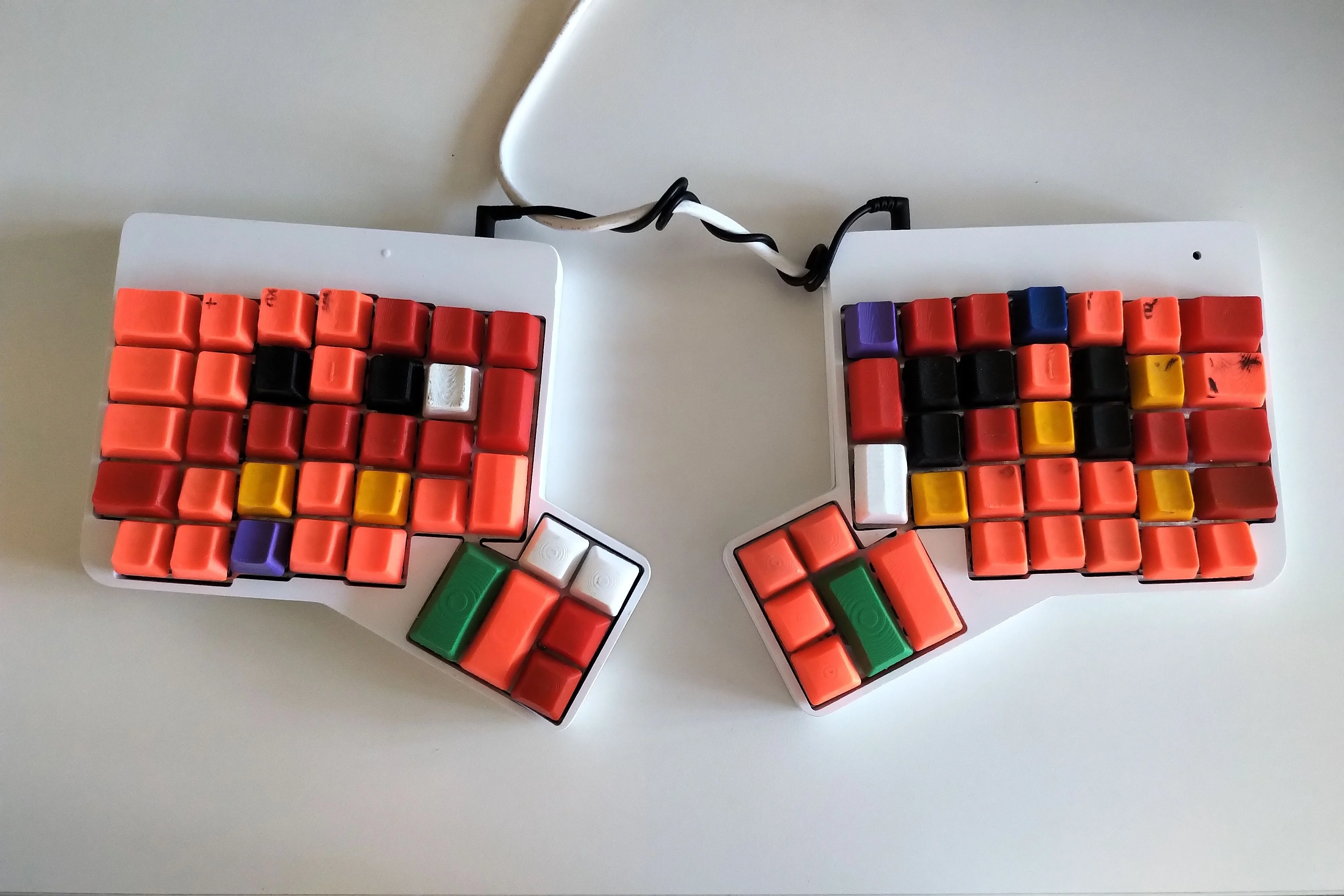 Sculptured Ergodox keycaps