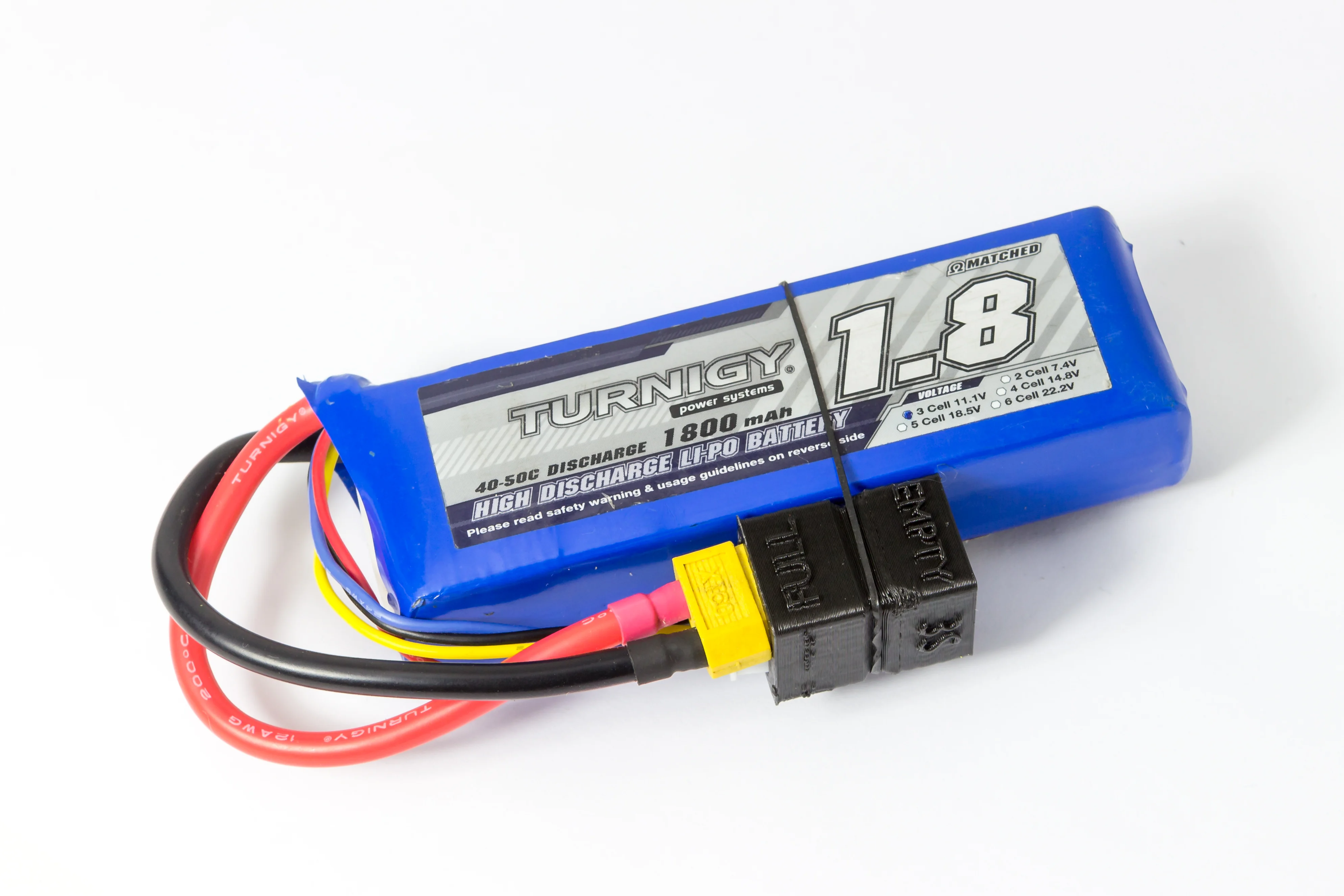 3S XT60 super safety  LiPo Battery Plug Cover Full and Empty...