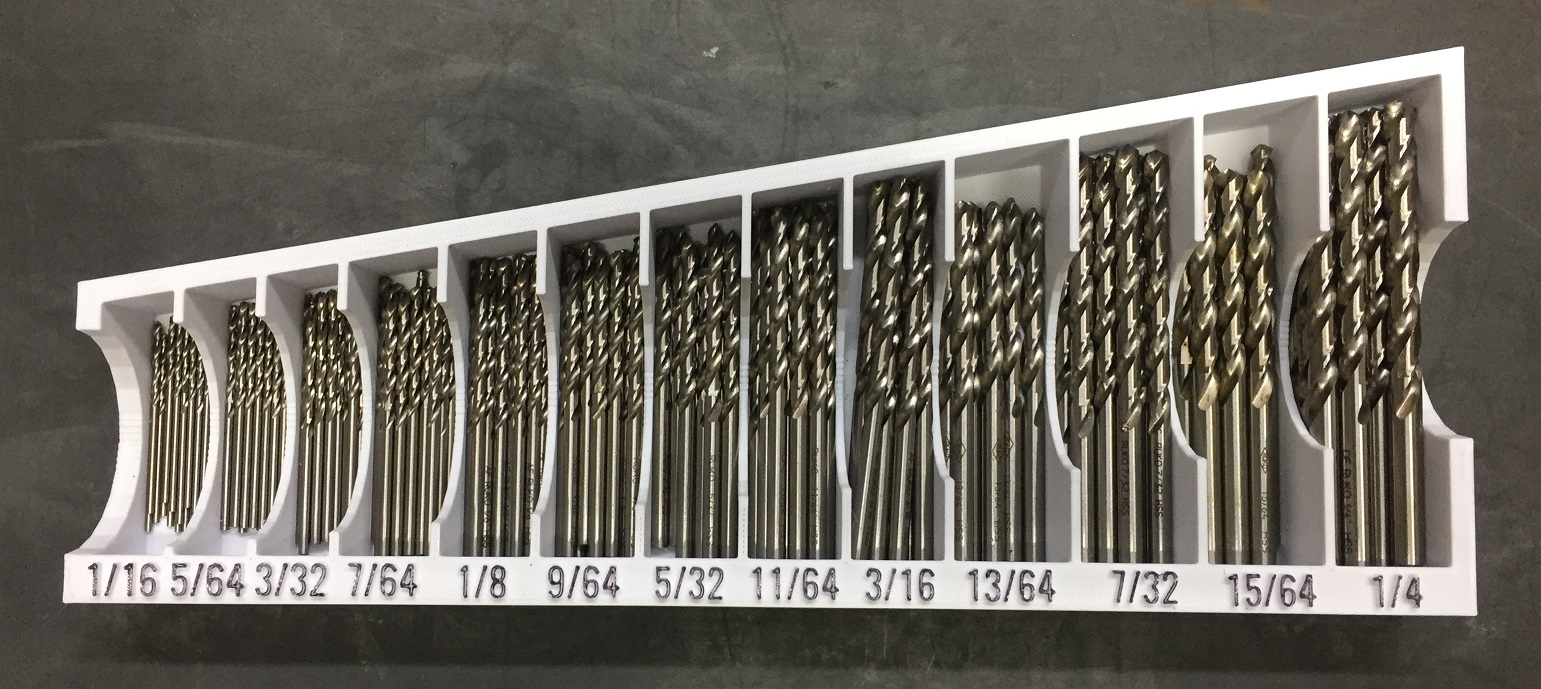 Drill bit storage tray - small bits