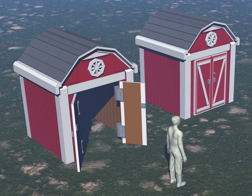 American Backyard Shed Type 2 - HO Scale (1:87)