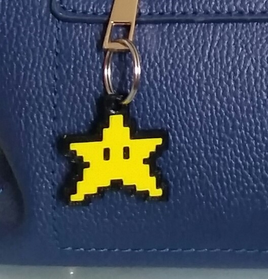 Star Keychain - Super Mario World - (Dual Extrusion)
