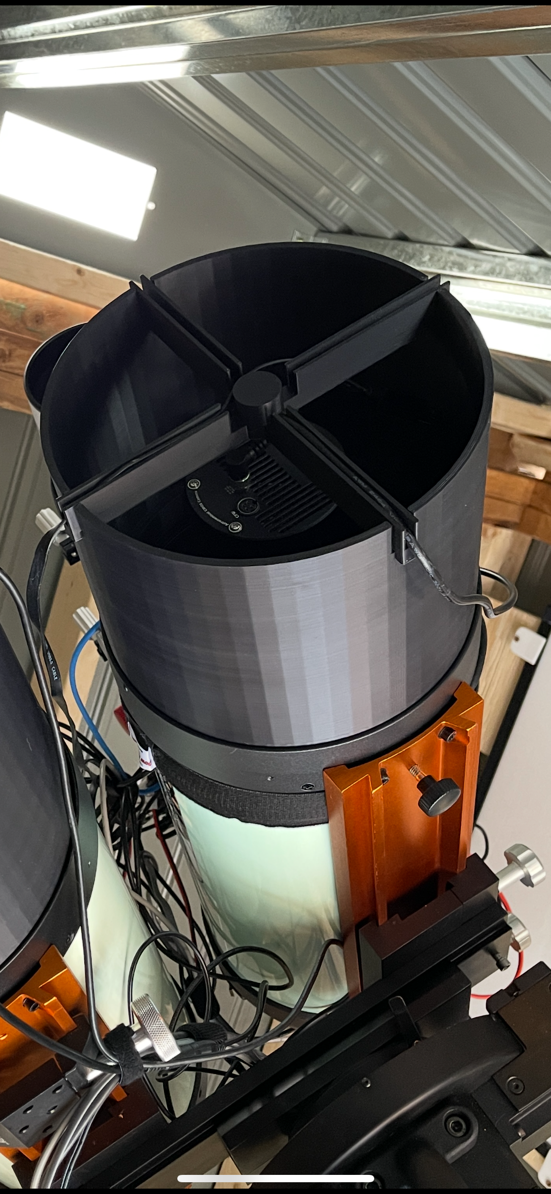 RASA 8 Dew Shield w/ Diffraction Spikes and ventilated dust cap