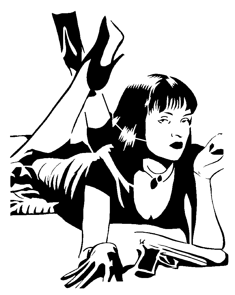 Mia Wallace stencil