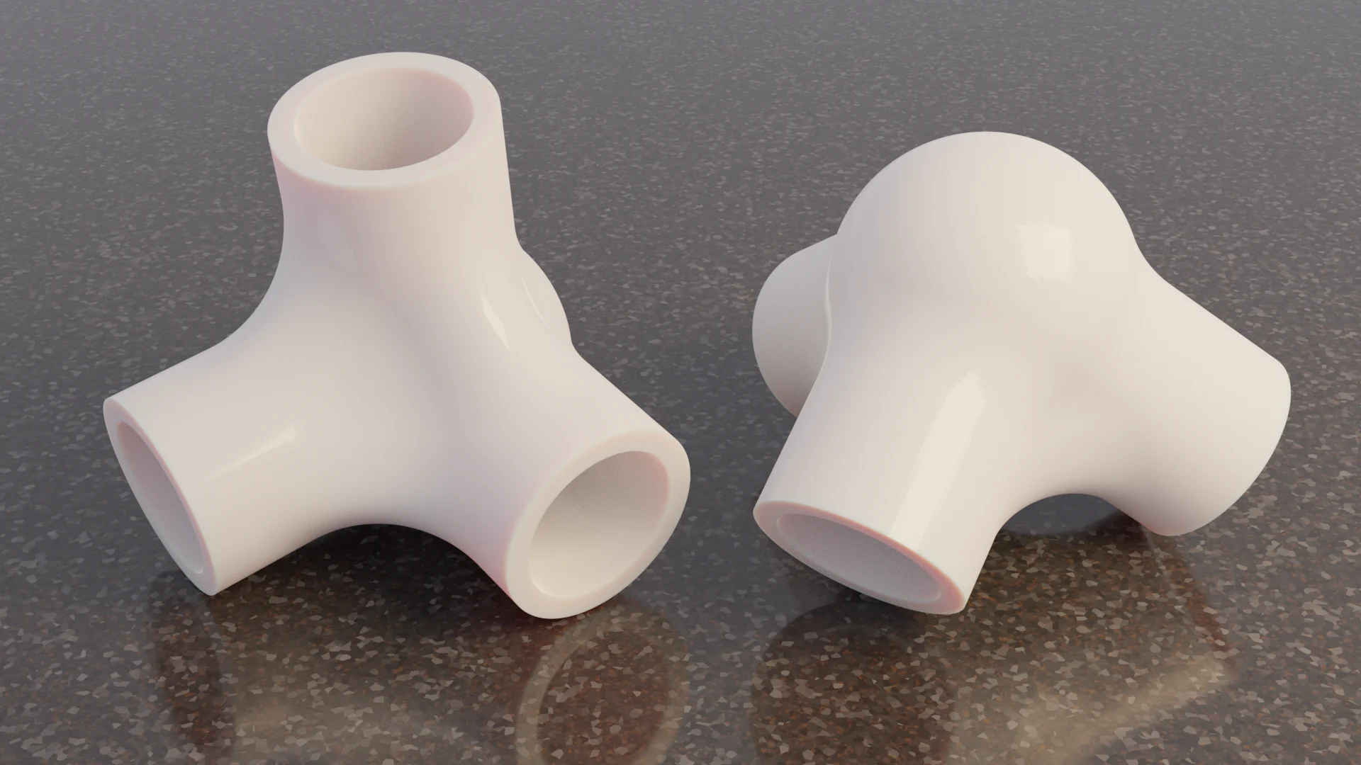 90 Degree PVC 3-Way Connector
