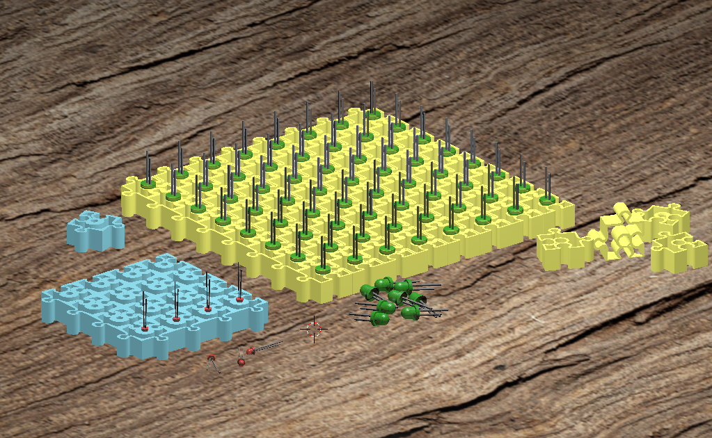 Puzzle Piece LED Cube Soldering Jig