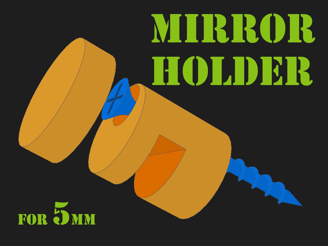 Mirror holder (5mm)