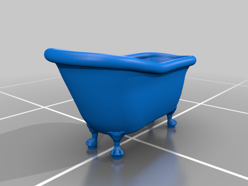 1:144 scale Claw Foot Slipper Tub