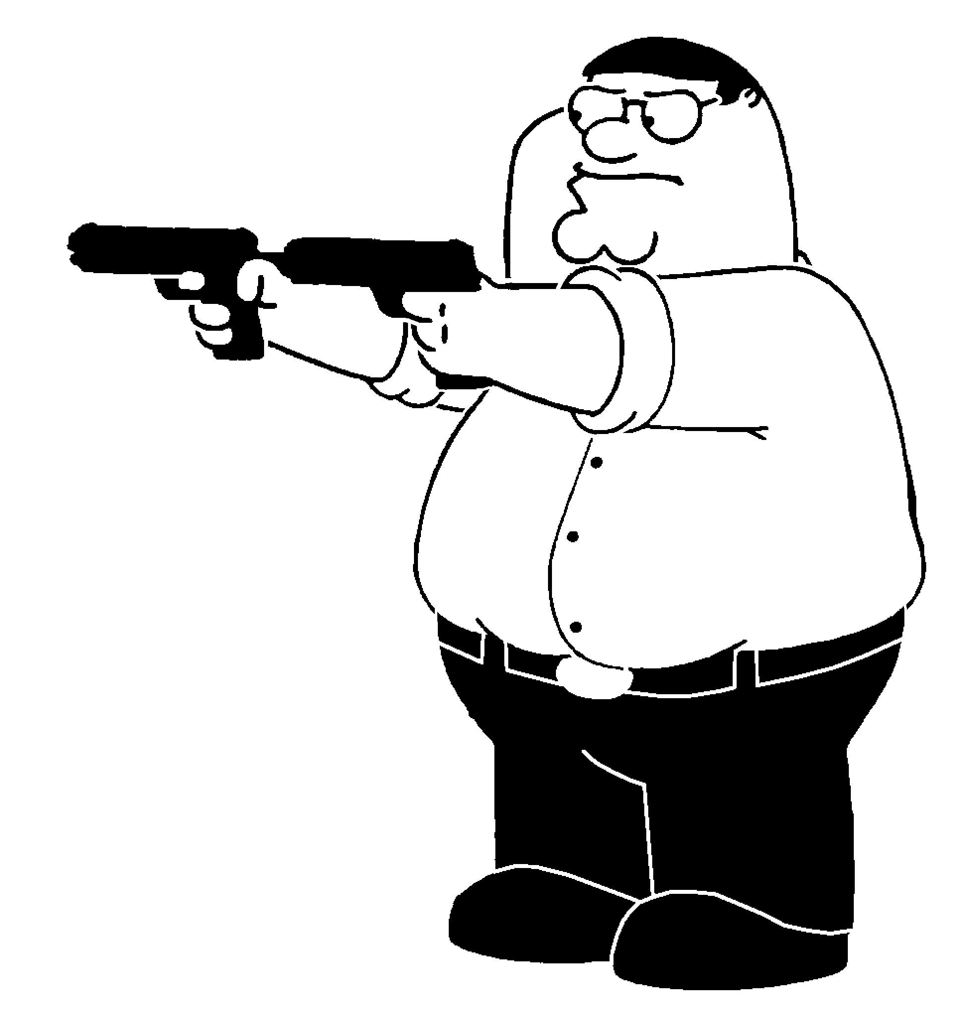 Peter Griffin stencil 2