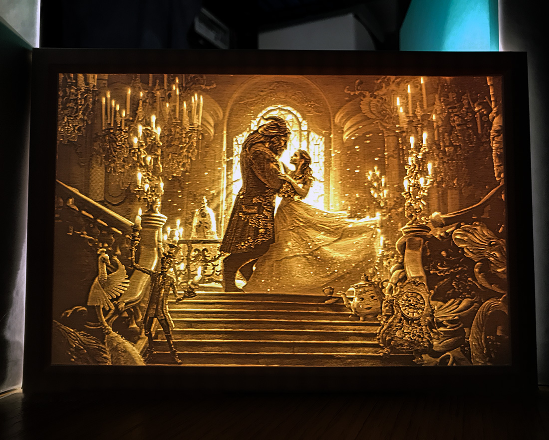Beauty and the Beast Lithophane