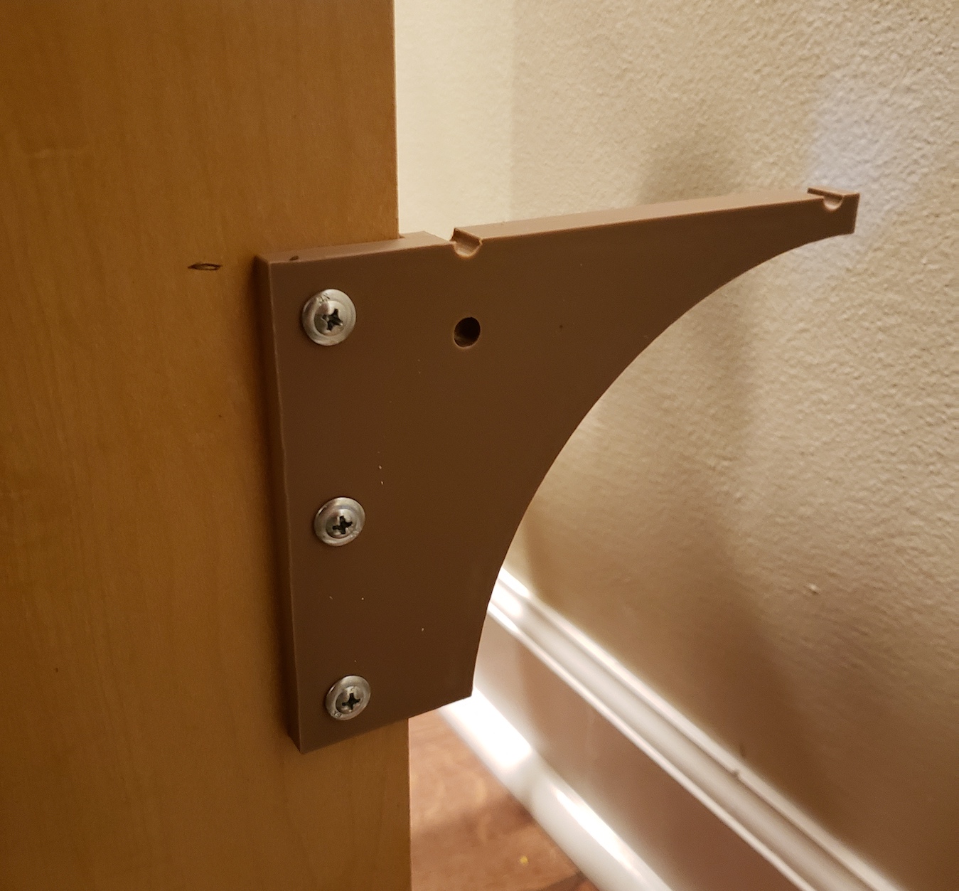 Under Desk Wire Shelf Bracket