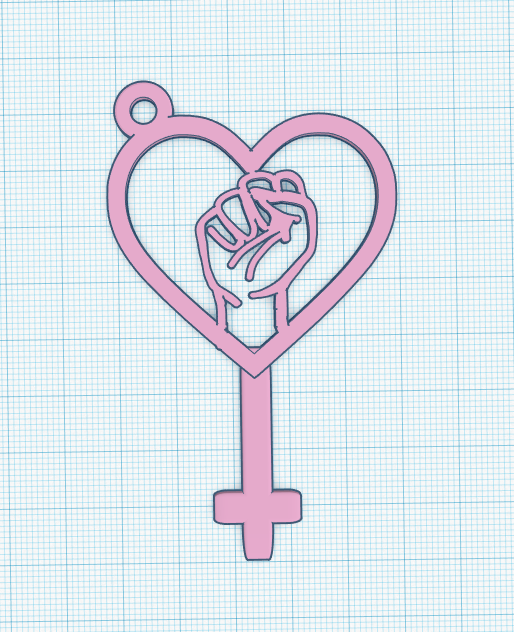 feminist keyring