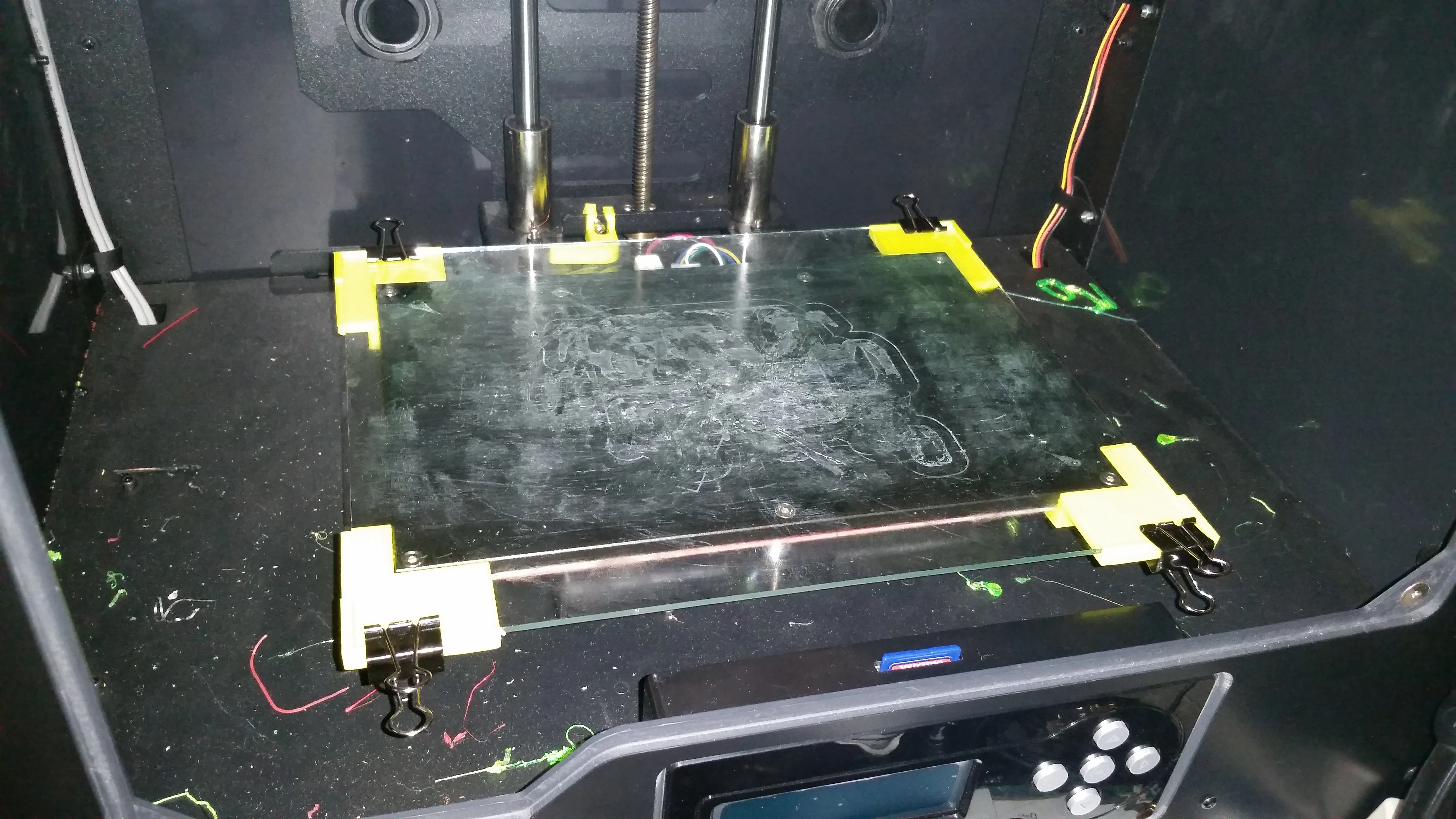 FlashForge Creator Pro 8x10 glass brackets