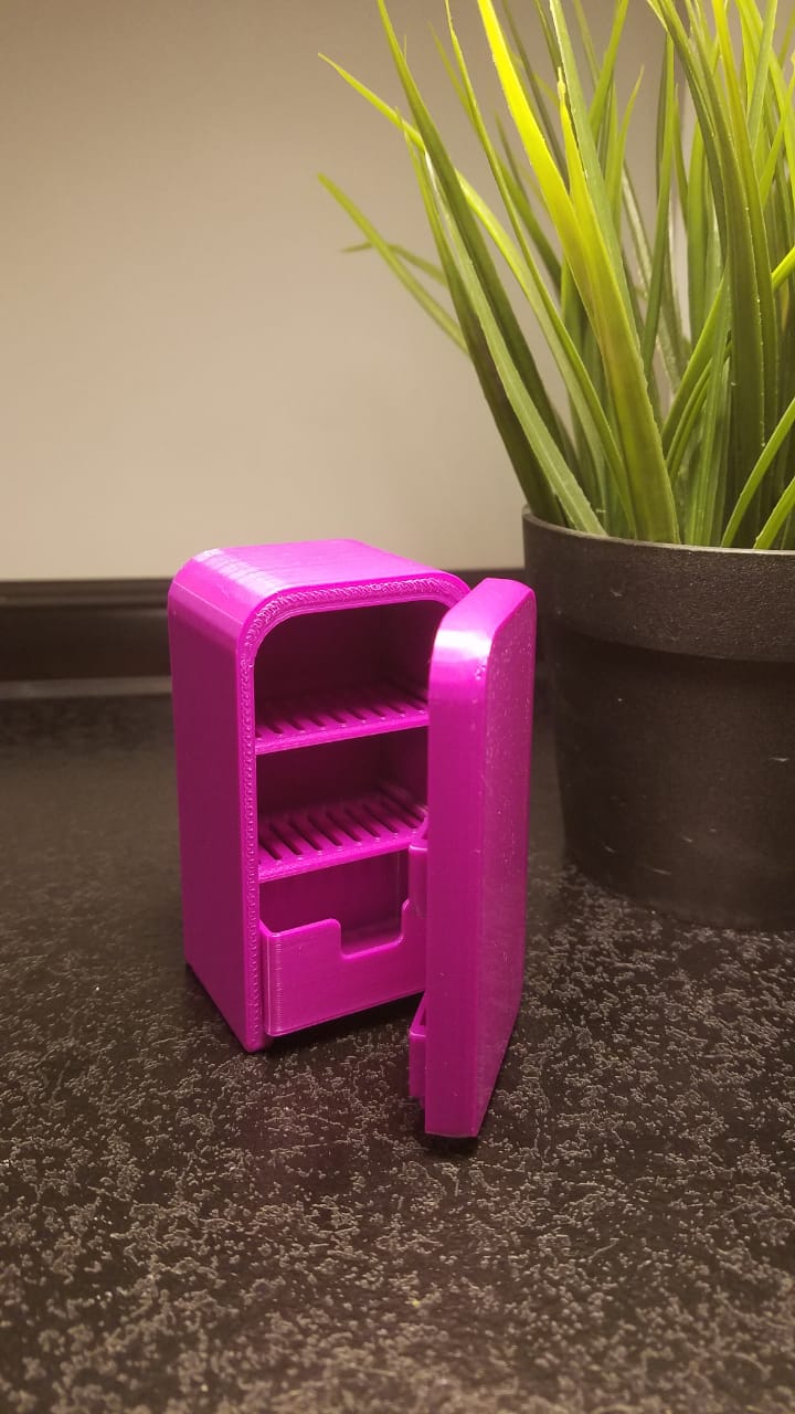 Dollhouse miniature refrigerator