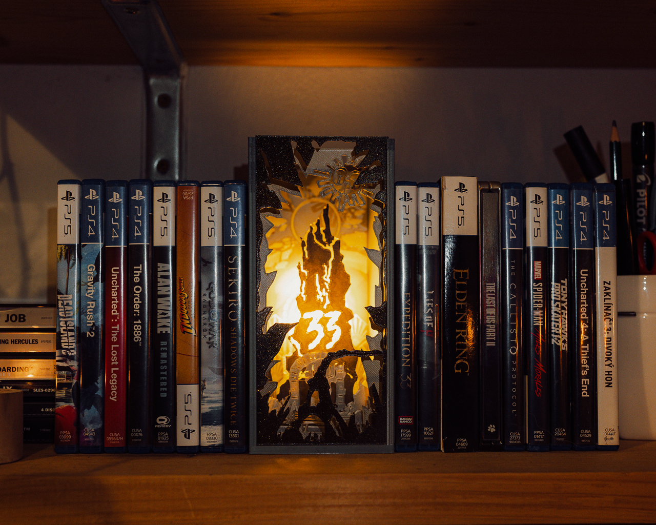 Expedition 33 Glowing Monolith Book Nook
