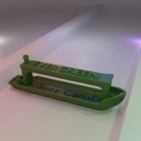 Suez Canal Evergreen Ever Given Long Container Benchy Ship