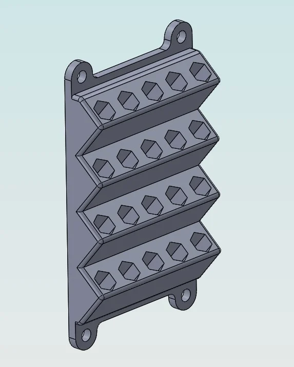 Quarter Inch Hex Driver Holder  5x4
