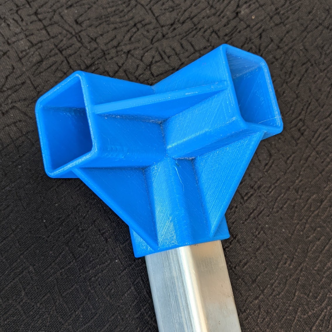 1"  Square Aluminum Extrusion Corner (No Supports)