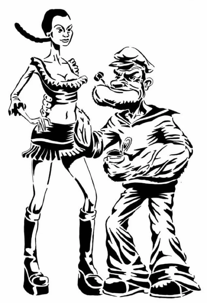 Popeye stencil 2