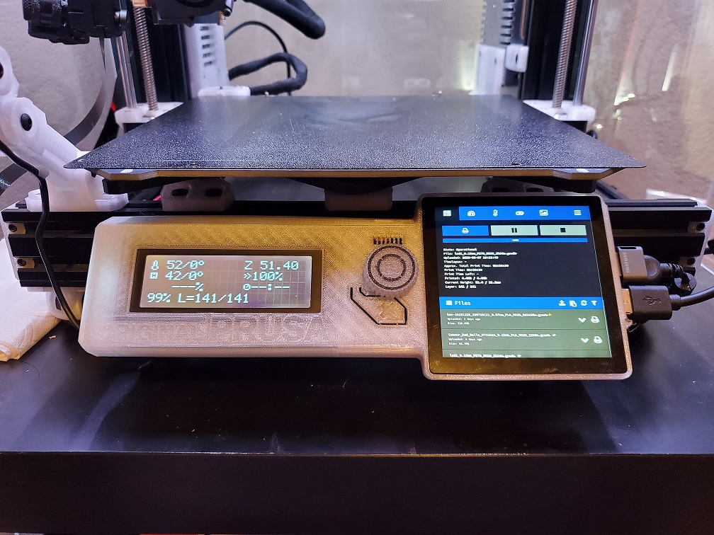 Prusa Mk3/MK3s front panel, hyperpixel square, rp4