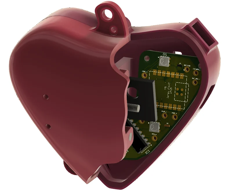 Temperature Sensitive Split Heart Ornament