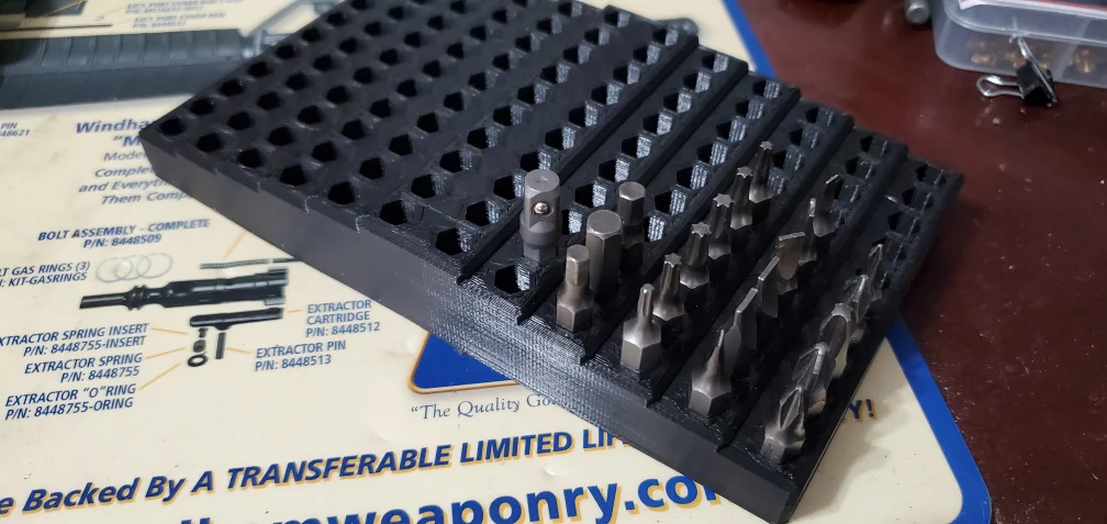 120 piece 1/4" screwdriver bit tray