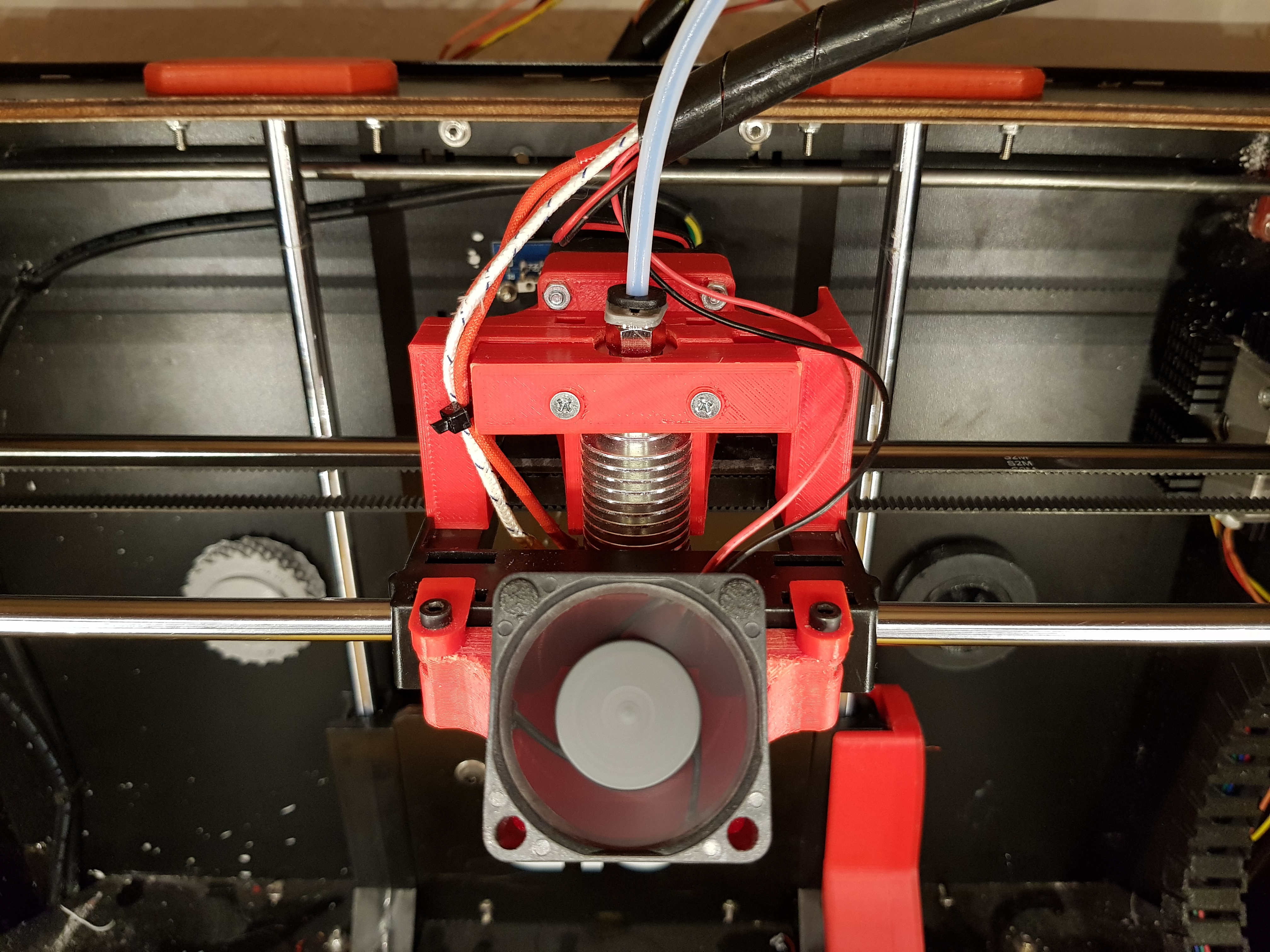 E3D V6 Hotend Mount - Single Version - with 40mm Fan - CTC / Makerbot Replicator / Flashforge