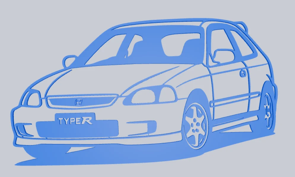 Honda Civic type R EK9 stencil