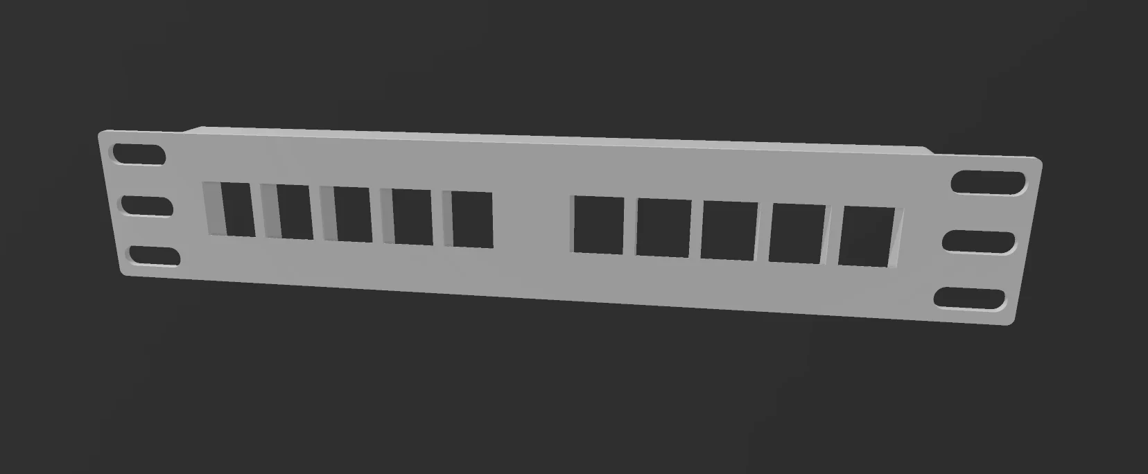 10 Port Patchpanel - 10zoll/inch - keystone