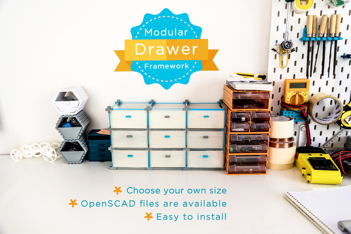 Parametric modular drawer framework
