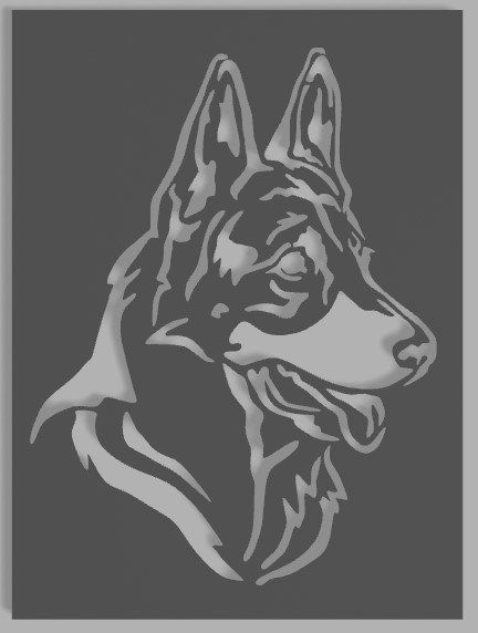 German shepherd stencil