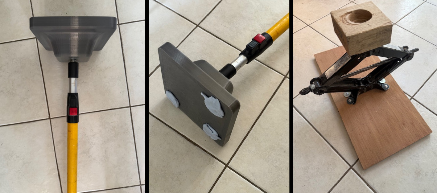 Turn your paint pole into a telescopic cabinet support system