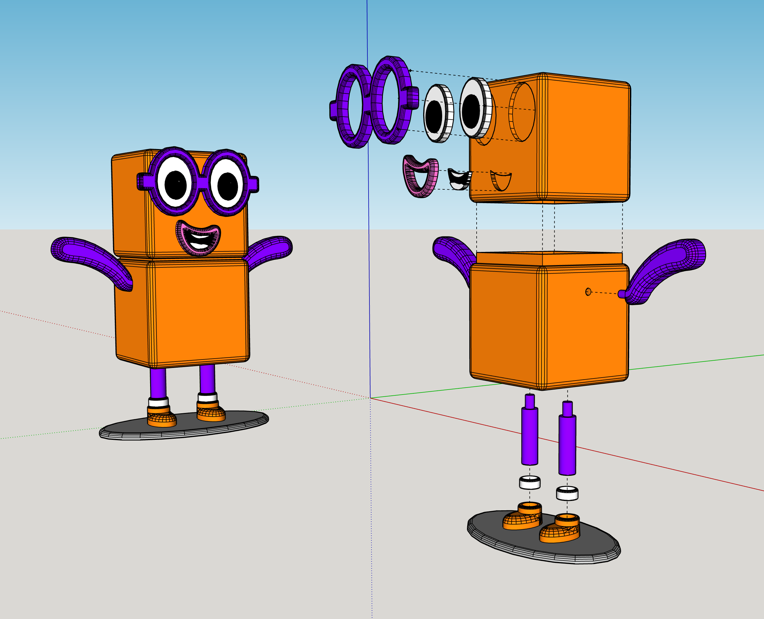 Numberblocks Two birthday cake topper for 2-year old