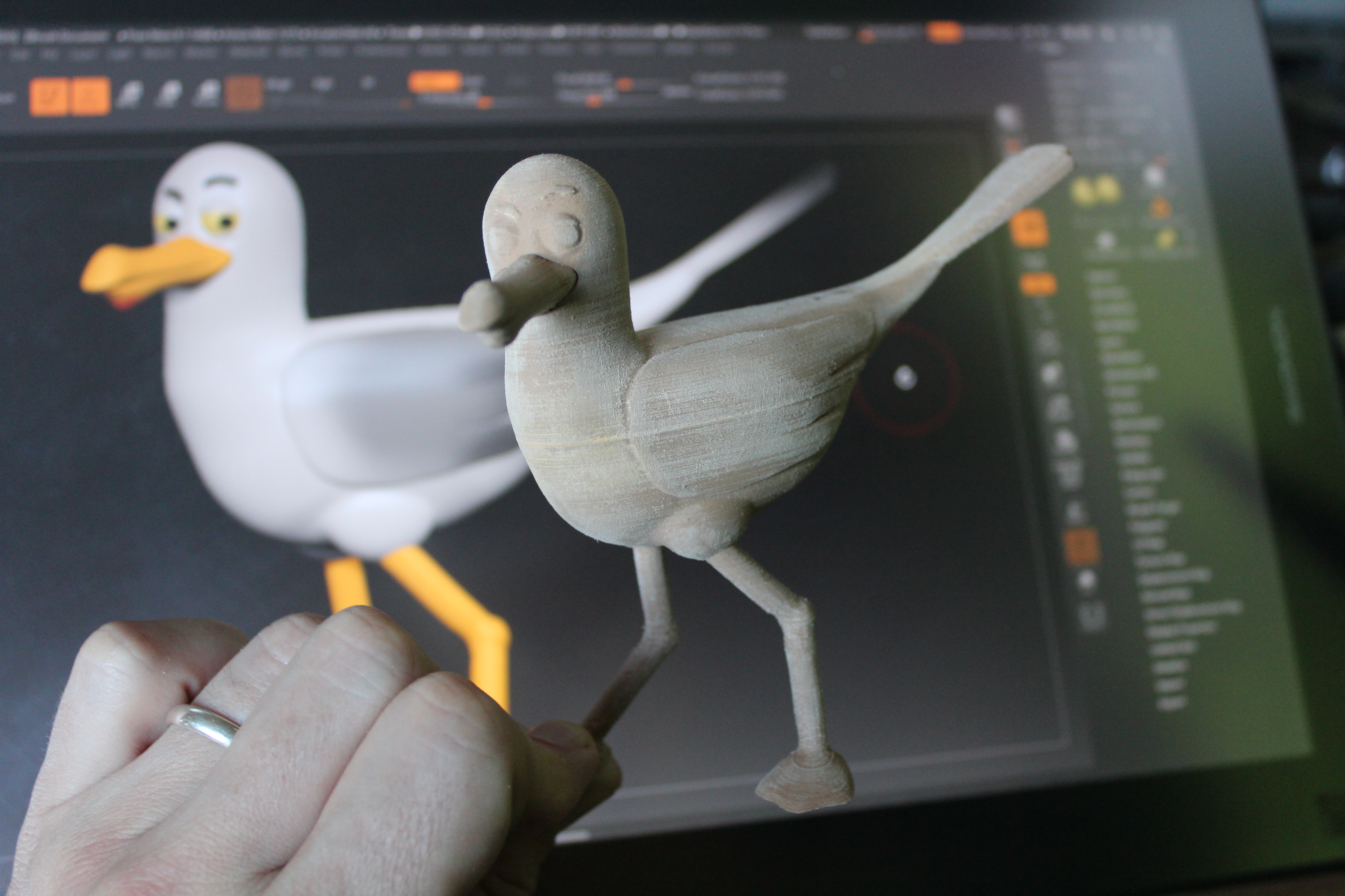Cartoon seagull (Möwe im Cartoonstil)
