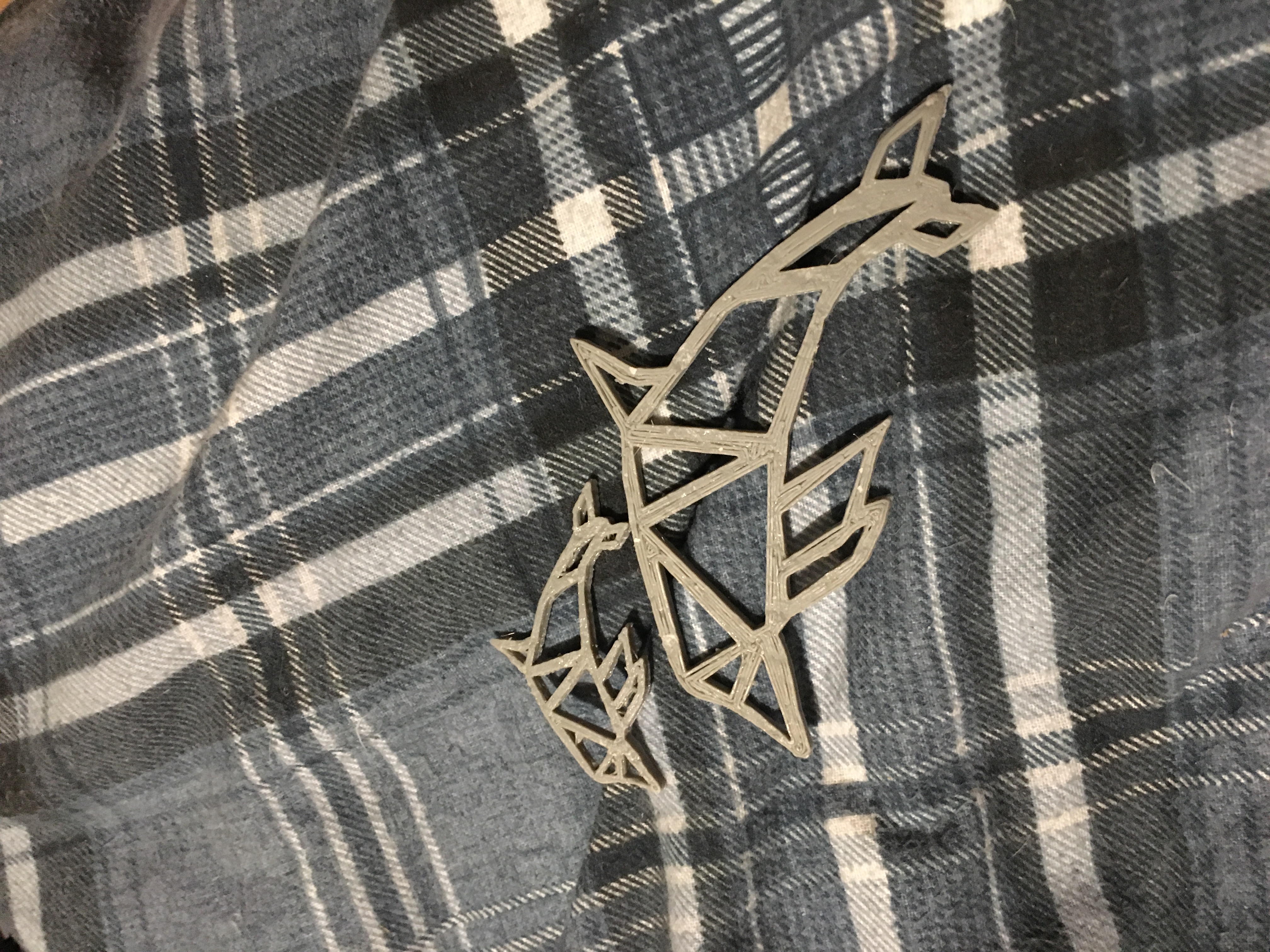 Wireframe dolphin