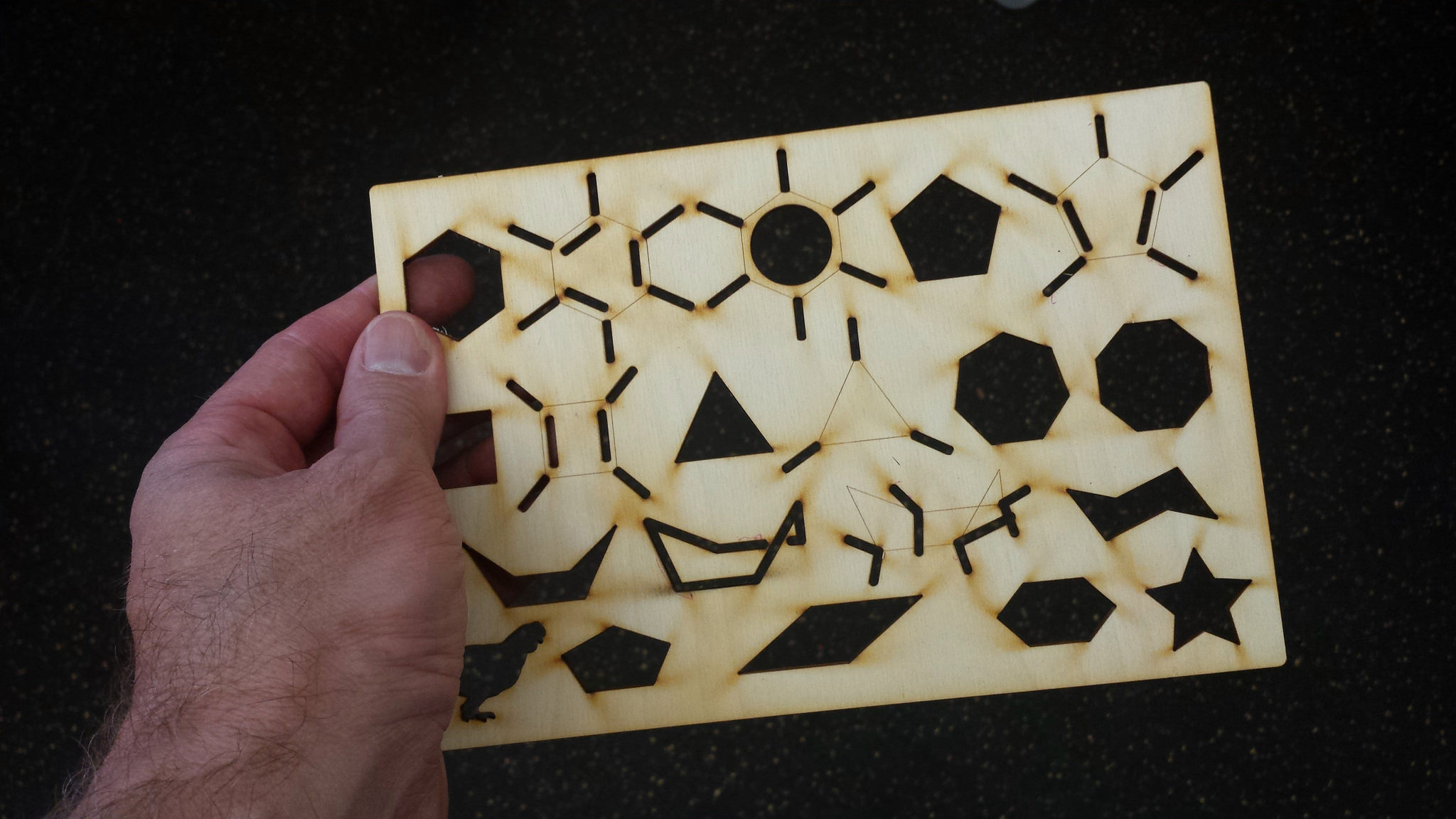 Laser Cut Organic Chemistry Stencil