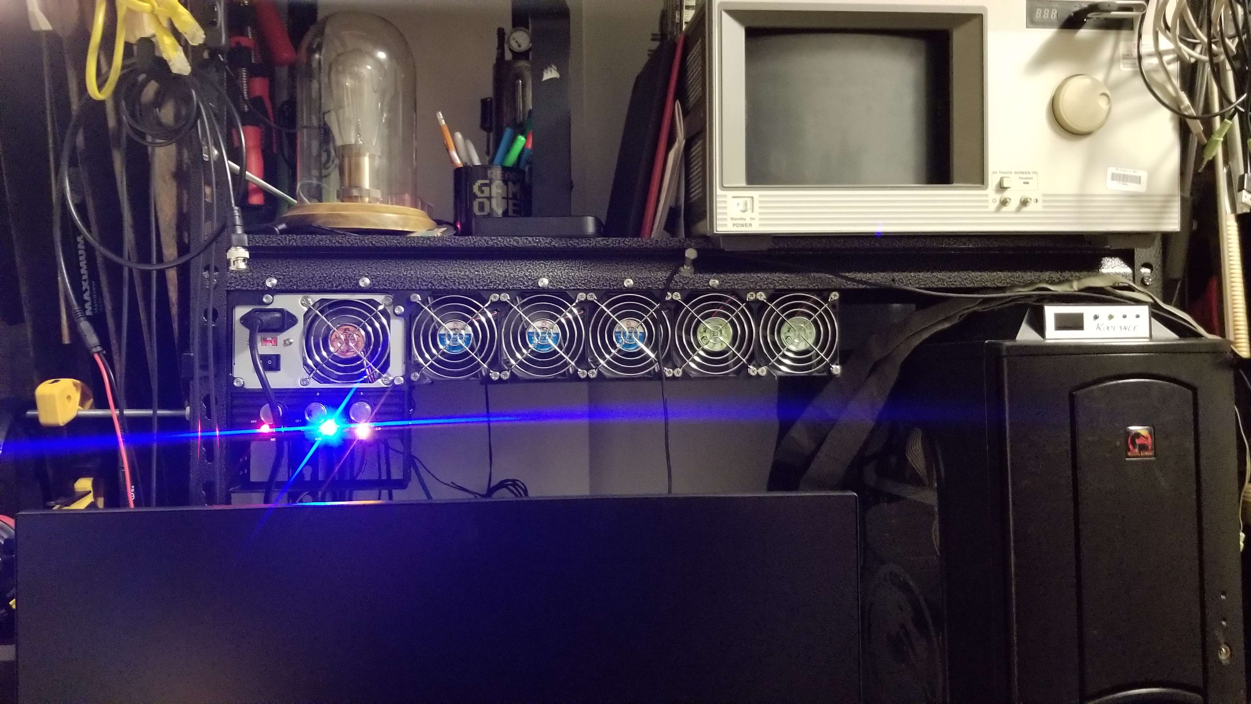 Shelf mounted computer fans
