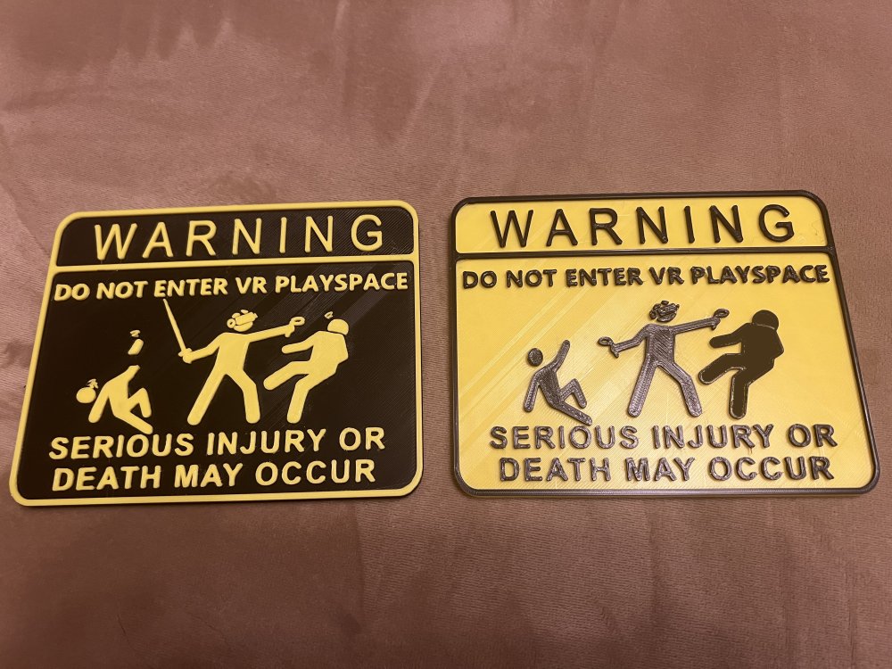 VR Warning Sign