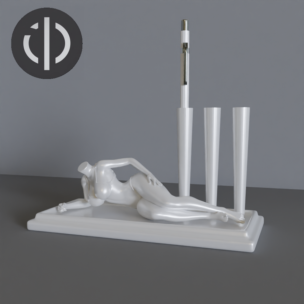 PEN HOLDER FIGURE WOMAN LAYING SFW 04