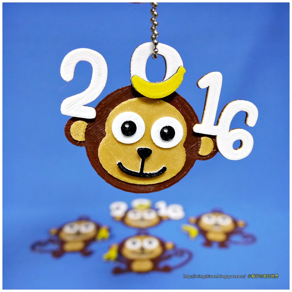 2016 HAPPY CHINESE NEW YEAR-YEAR OF The MONKEY  Keychain / Magnets