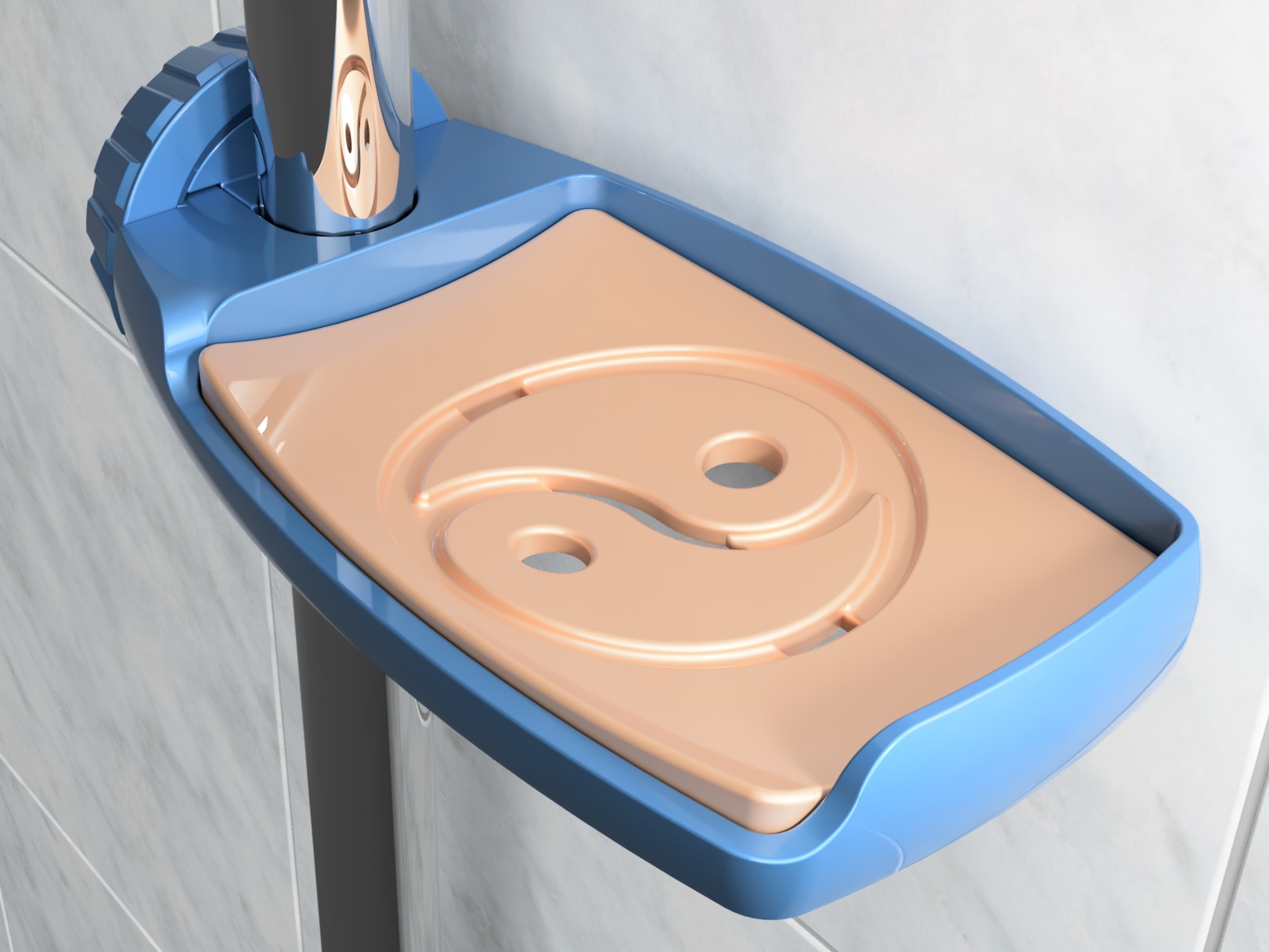 Yin-Yang inset (for Elegant Soap Dish for your Shower)