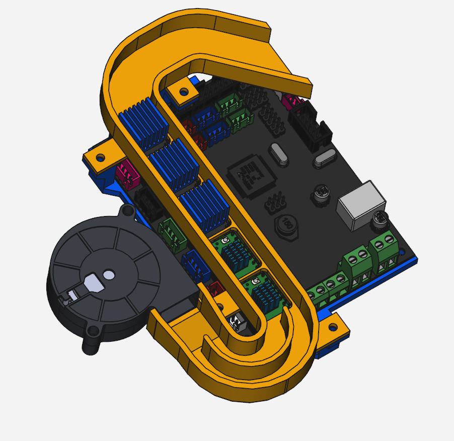 Stepperdriver Coolingduct for Artillery Sidewinder X1