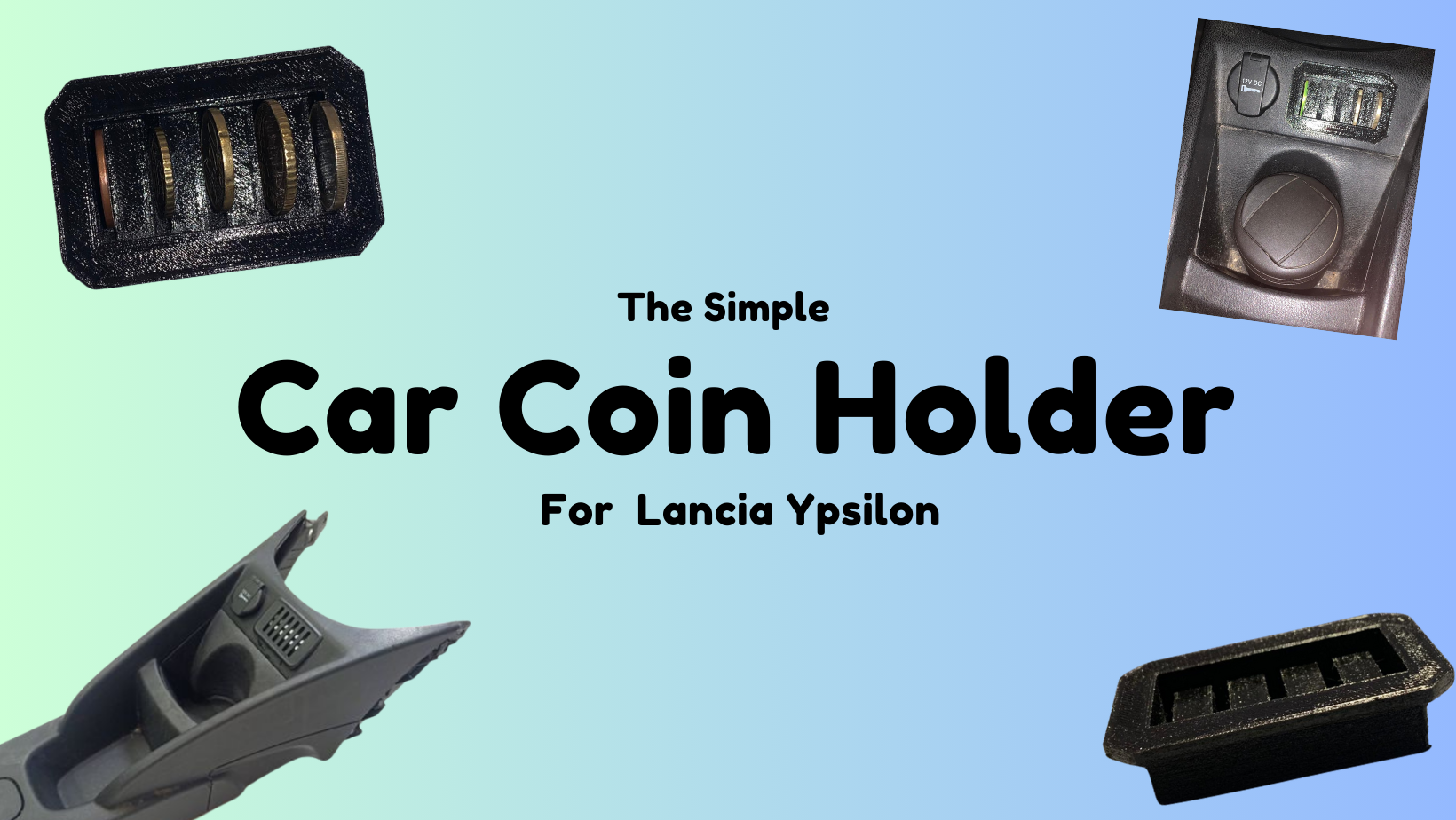 Car Coin Holder: Lancia Ypsilon 1.3 MJT 2017 Silver
