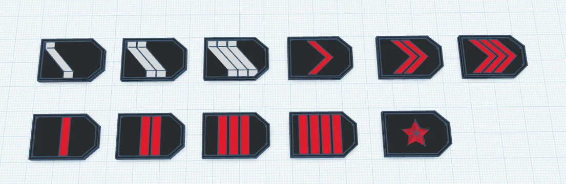 Star trek inspired crewman and Maco ranks