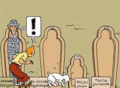 Tintin et les cigares du pharaon - Sarcophages