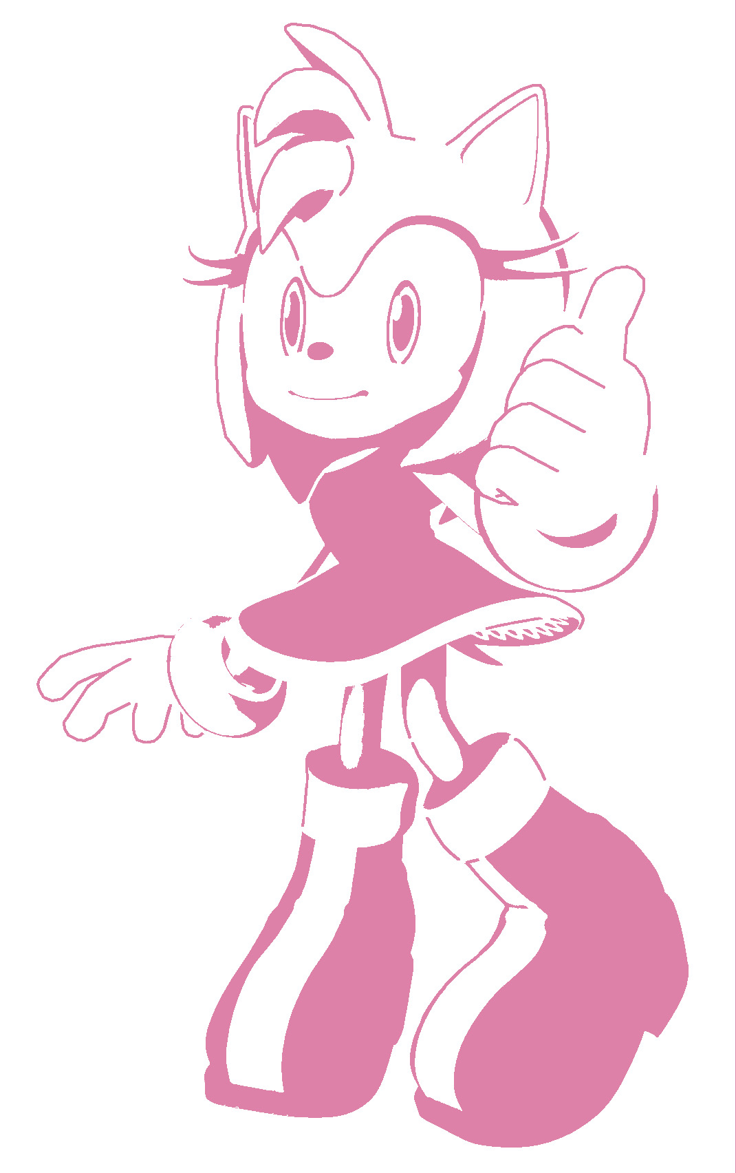 Amy Rose stencil