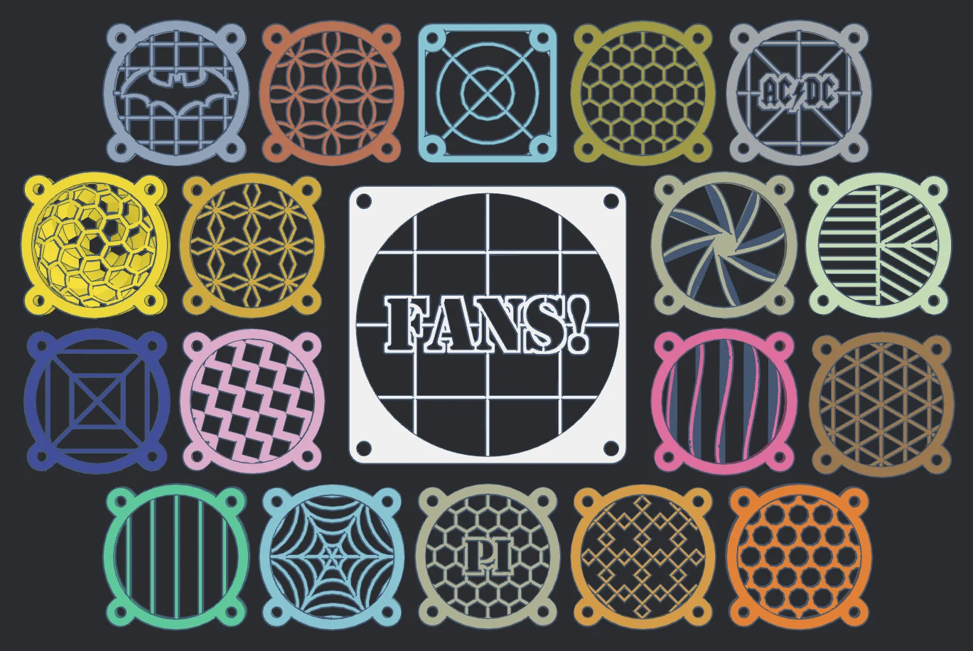 Customizable Fan Grill Covers