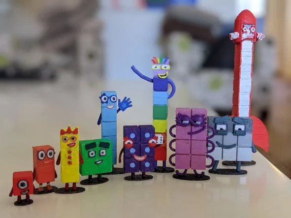 Numberblocks inspired figures 1 to 10